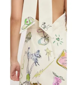 Alemais Court Mini Dress Cream Print Size AU 10 for rent on The Volte - image 5