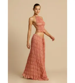 Arcina Ori Juliette Halter and Maxi Skirt Set Peach Size AU 10  for rent on The Volte - image 2