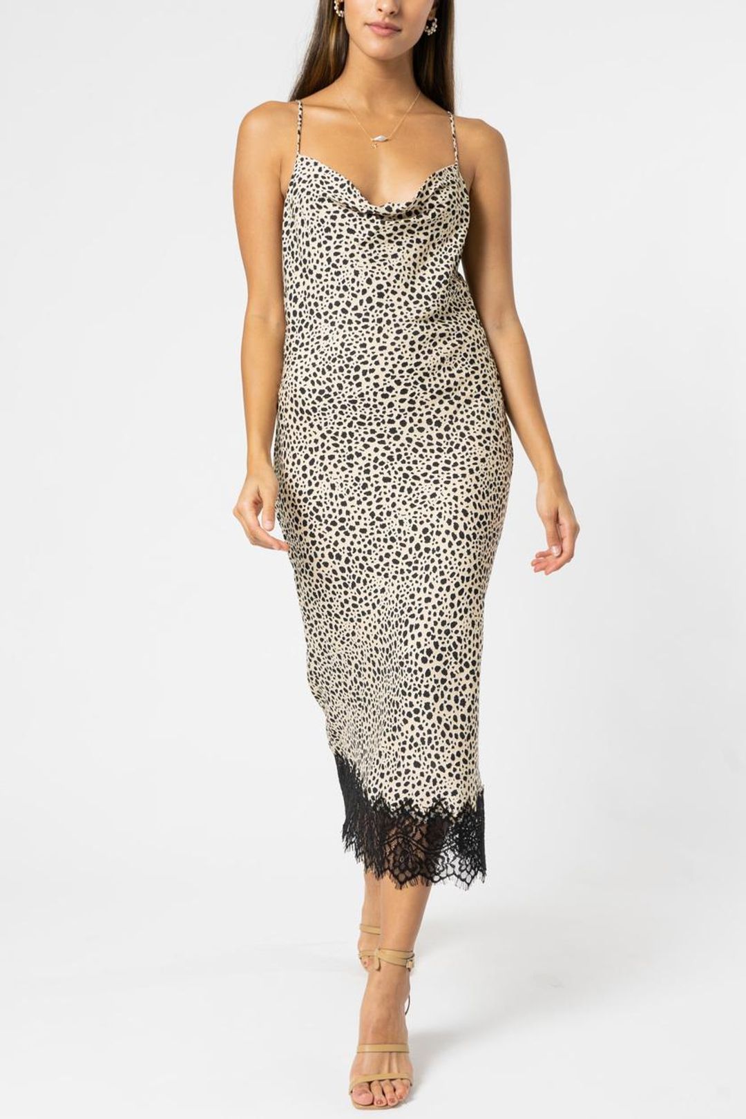 Rebecca Vallance Anya Slip Dress Animal Print Size 6 for rent on The Volte - main image