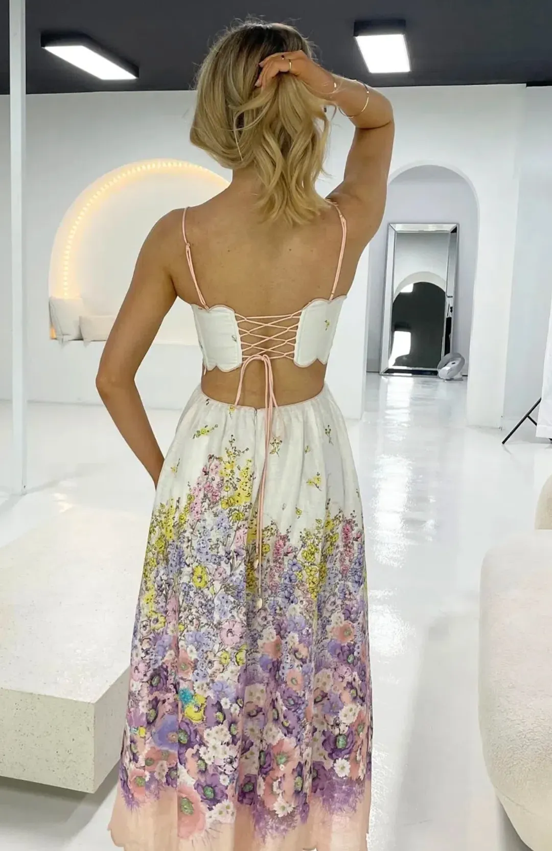 Zimmermann Jude Scallop Midi Dress Size AU 8 for rent on The Volte - main image