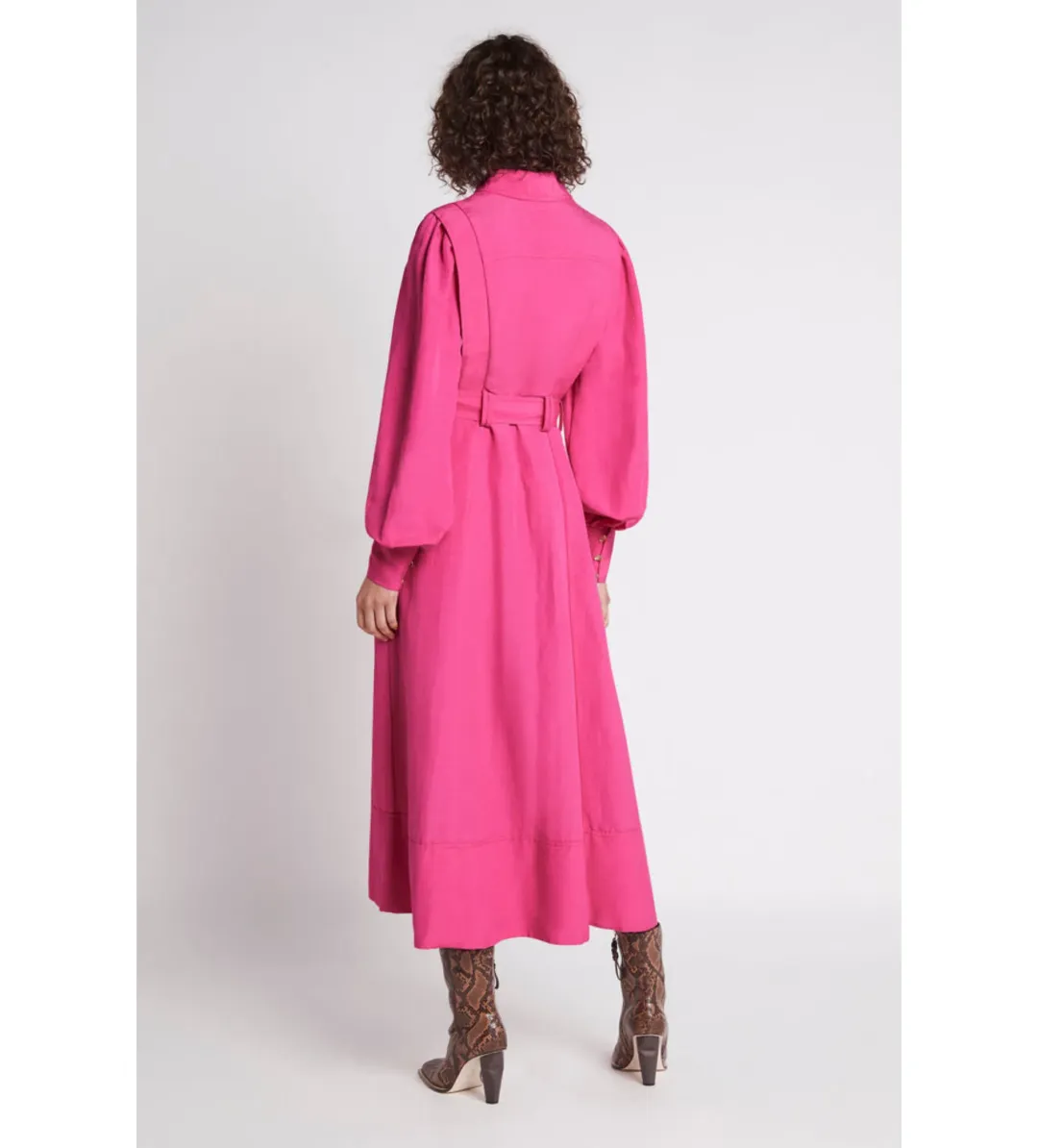 Aje Admiration Midi Shirt Dress Pink Size 14 for rent on The Volte - main image