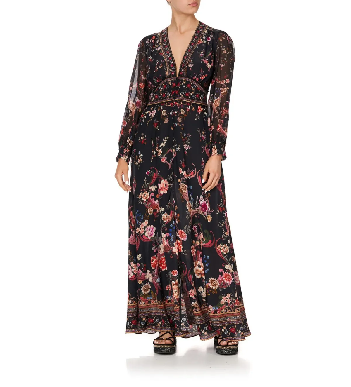 Camilla A Girl Like You Button Dress With Shaped WaistbandSize XXXL/Au 20  for rent on The Volte - main image