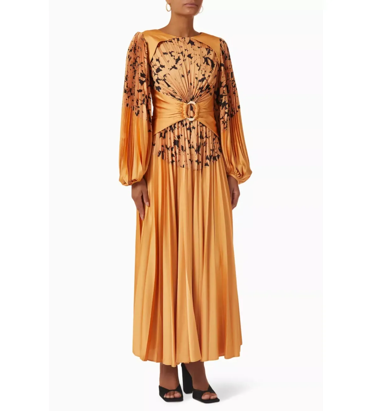  Acler Fernlea Pleated Maxi Dress Garden Print Size 12  for rent on The Volte - main image