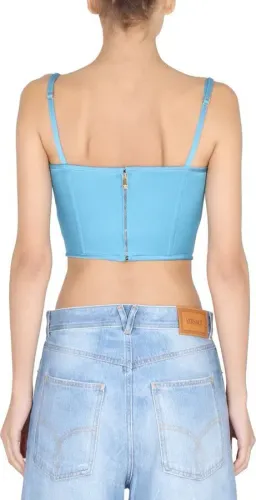 Versace Medusa Corset Top Blue Size AU 10 for rent on The Volte - image 3