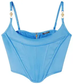 Versace Medusa Corset Top Blue Size AU 10 for rent on The Volte - image 4