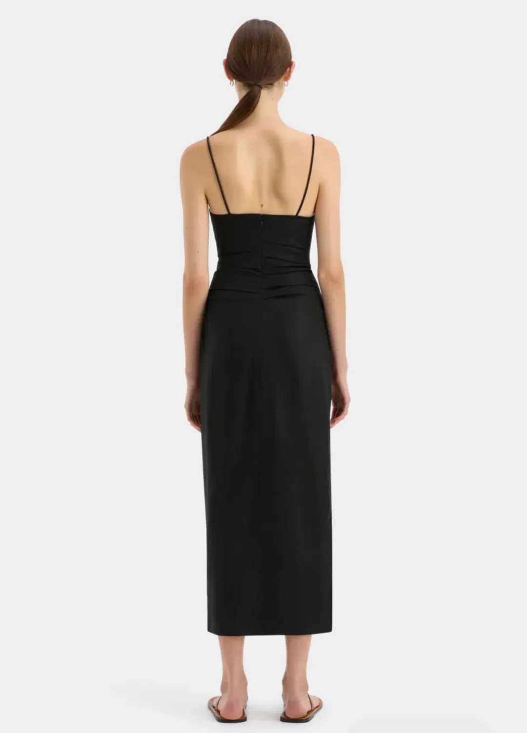 Sir the Label Noemi Balconette Midi Dress in black Size AU 8 for rent on The Volte - main image