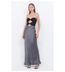 Bec & Bridge Halle Strapless Maxi Dress Gunmetal/Black Size AU 10 for rent on The Volte - image 2
