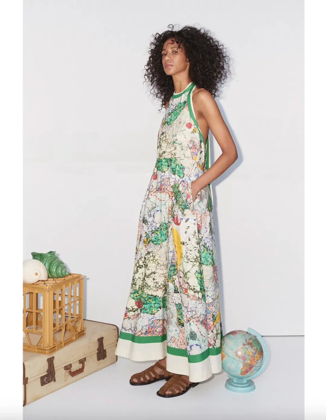 Alemais Odyssey Halter Midi Dress Multi Size 10  for rent on The Volte - main image