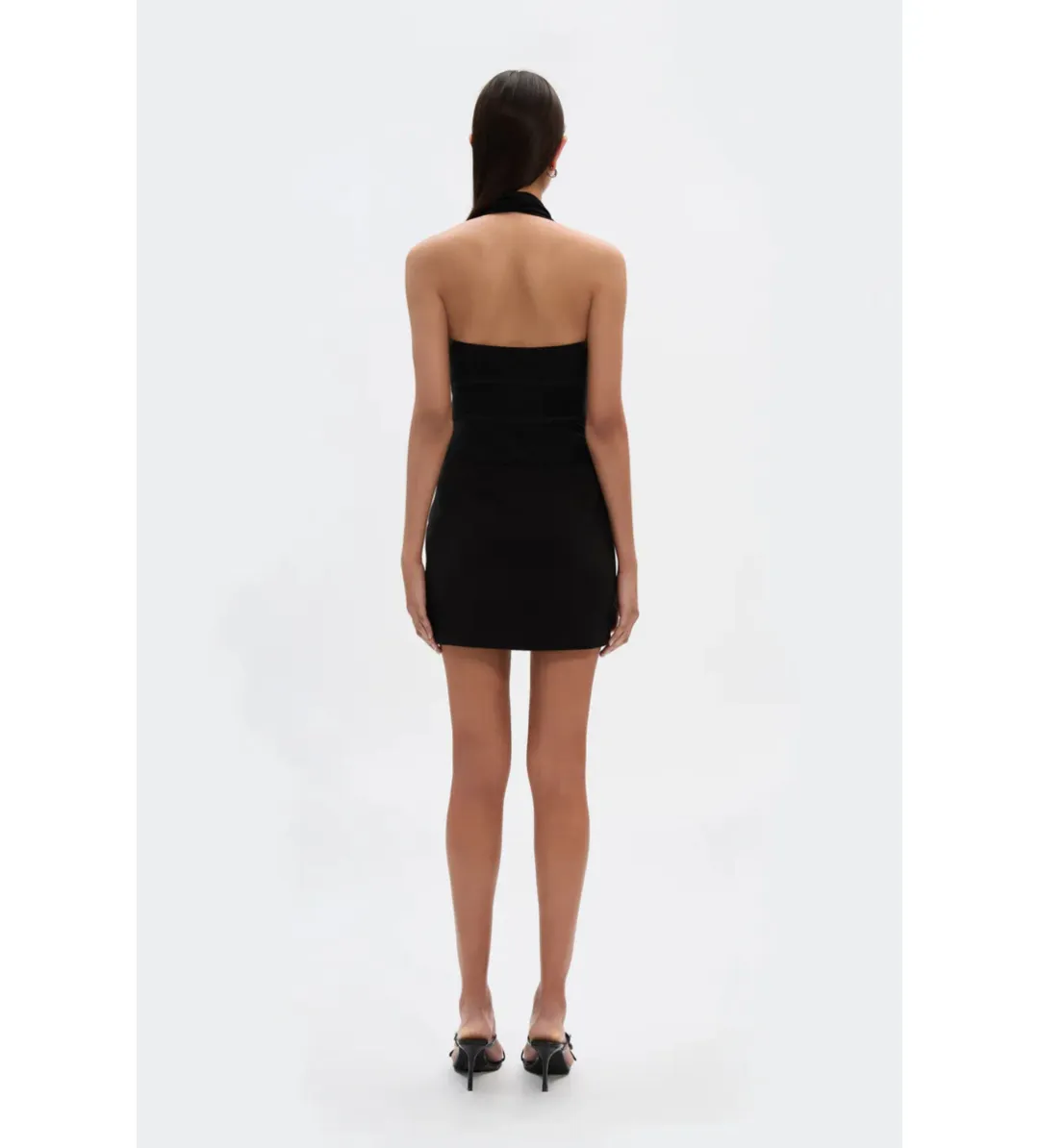 MISHA Celine Twill Mini Dress in Black Size 6/XS for rent on The Volte - main image