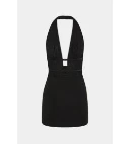 MISHA Celine Twill Mini Dress in Black Size 6/XS for rent on The Volte - image 5