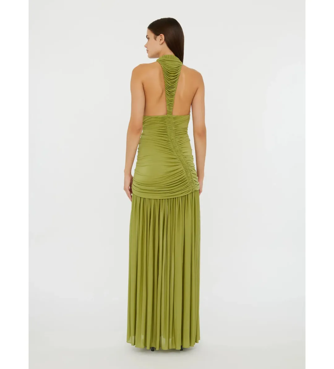 Christopher Esber Orion Gown in Green Olive Size S / AU 8 for rent on The Volte - main image