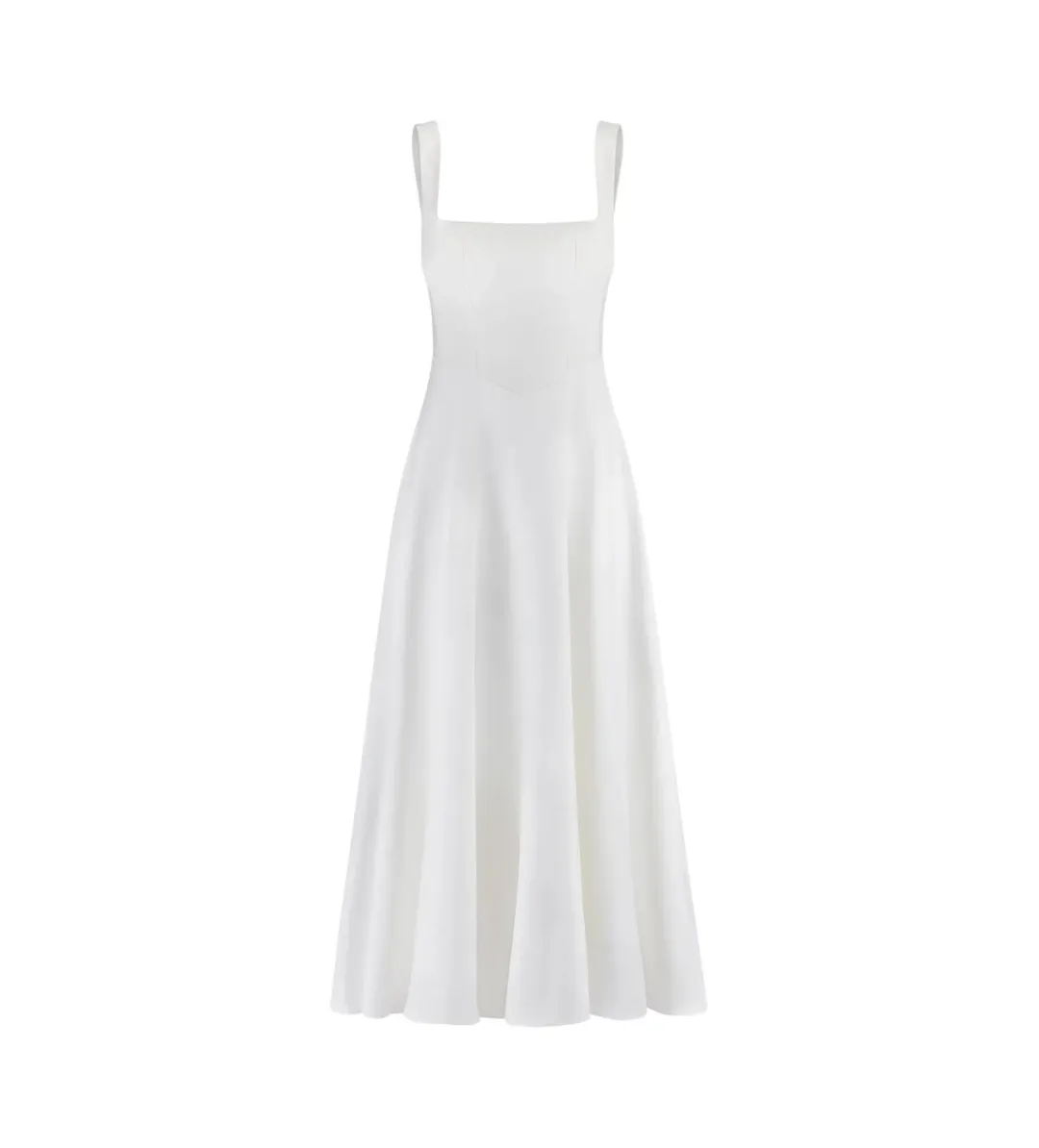 Odd Muse The Ultimate Muse High Waist Square Neck Midi Dress White size XS/ AU 6 for rent on The Volte - main image