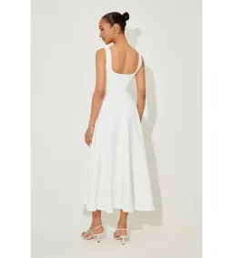 Odd Muse The Ultimate Muse High Waist Square Neck Midi Dress White size XS/ AU 6 for rent on The Volte - image 3