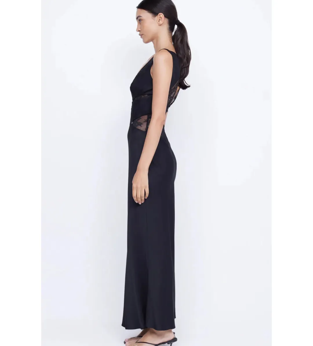 Bec & Bridge Juliette V Neck Maxi Dress in Black Size AU 12 for rent on The Volte - main image
