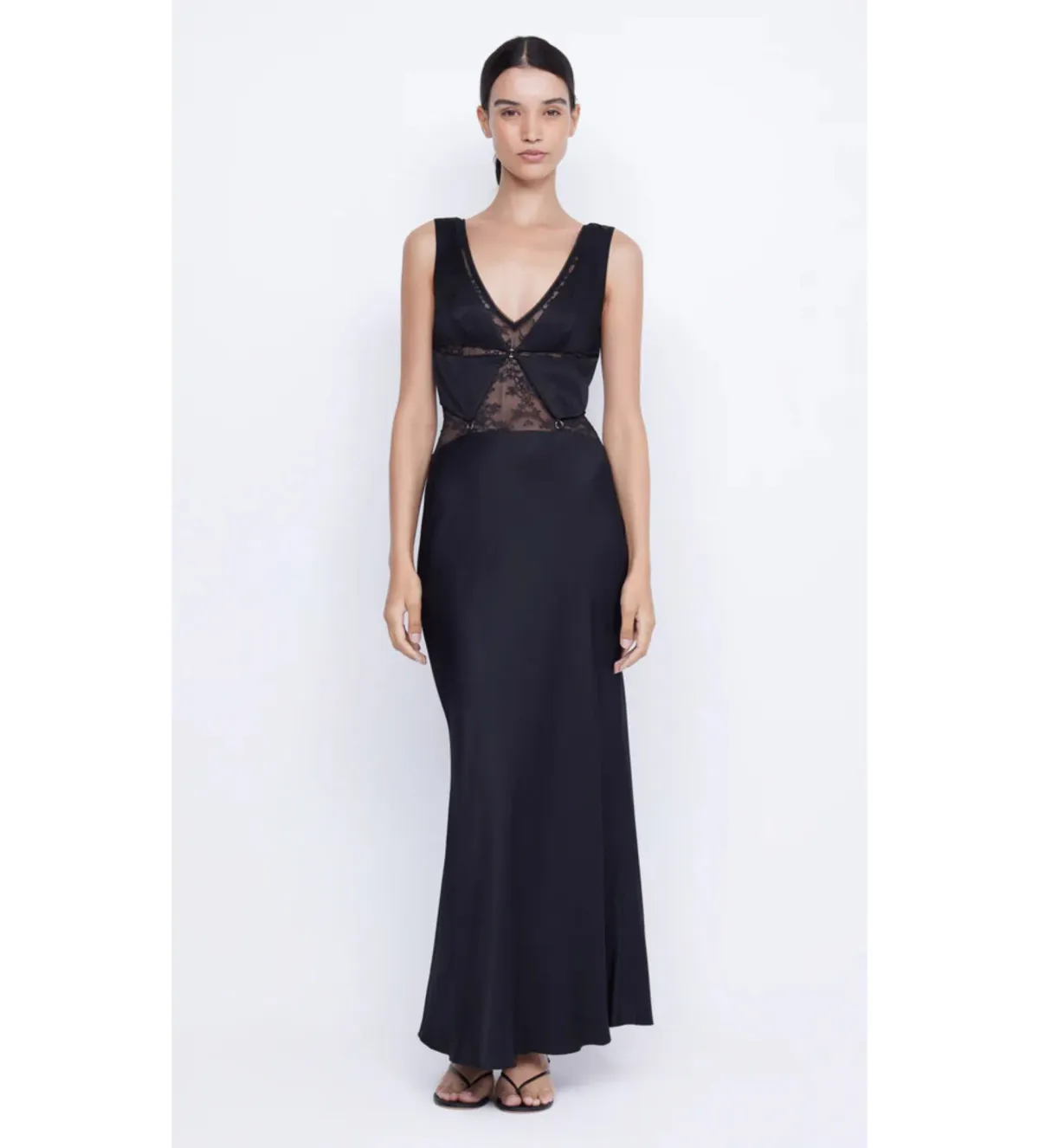 Bec & Bridge Juliette V Neck Maxi Dress in Black Size AU 12 for rent on The Volte - main image