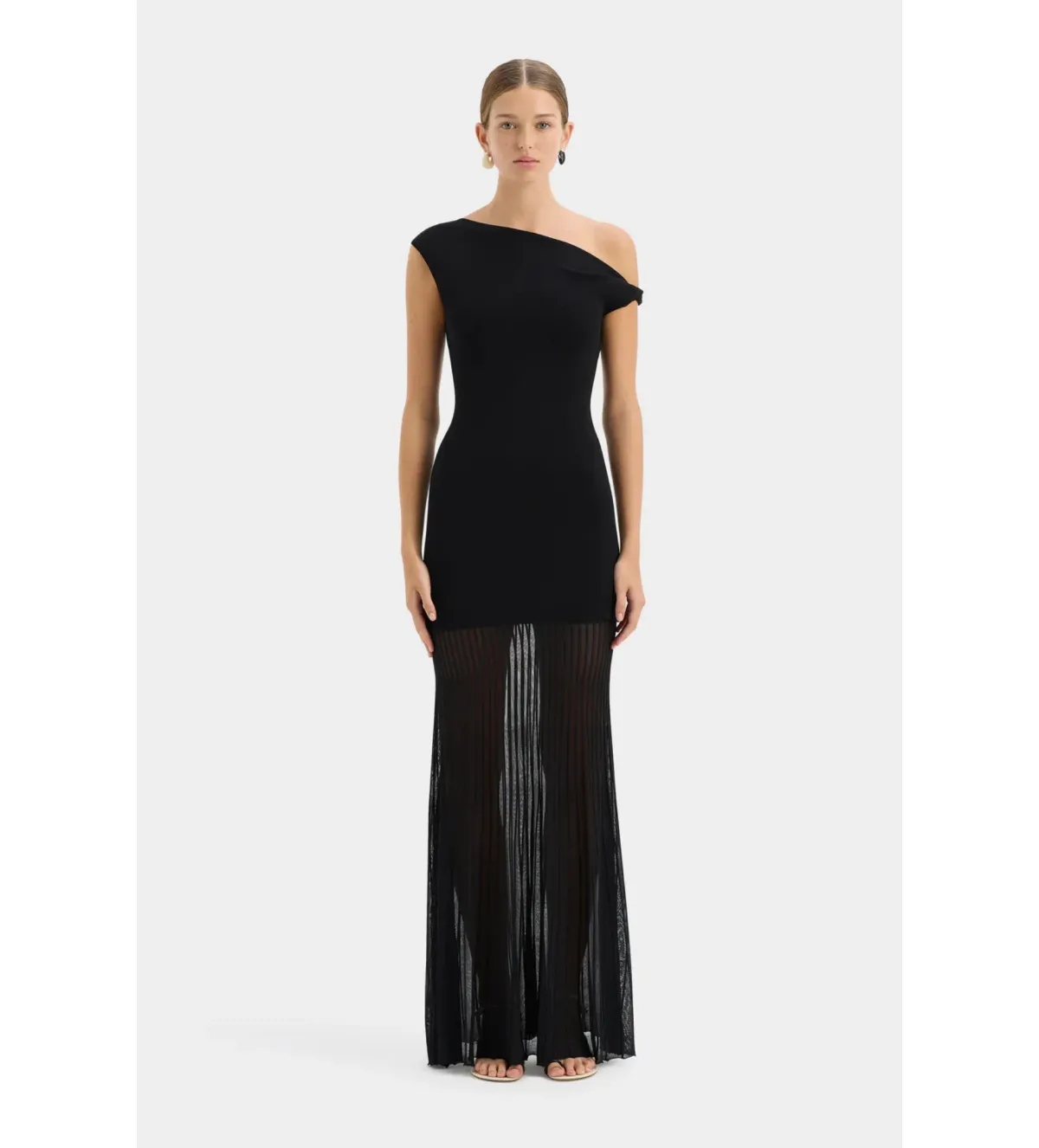 Sir The Label Indigo Twist Maxi Dress in Black  Size 4 / AU 14 for rent on The Volte - main image