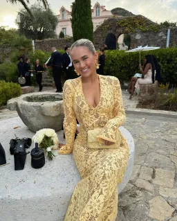 House Of CB Indiana Plunge Lace Maxi Dress Apricot Yellow Size XS / AU 6 for rent on The Volte - image 3