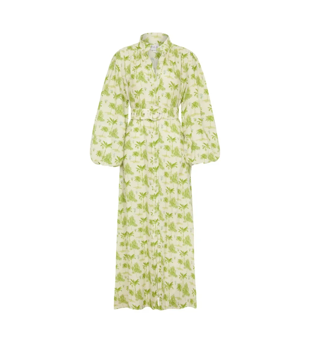 Palm Noosa Noddy Belted Shirt Dress in Green Palms Size 10 for rent on The Volte - main image