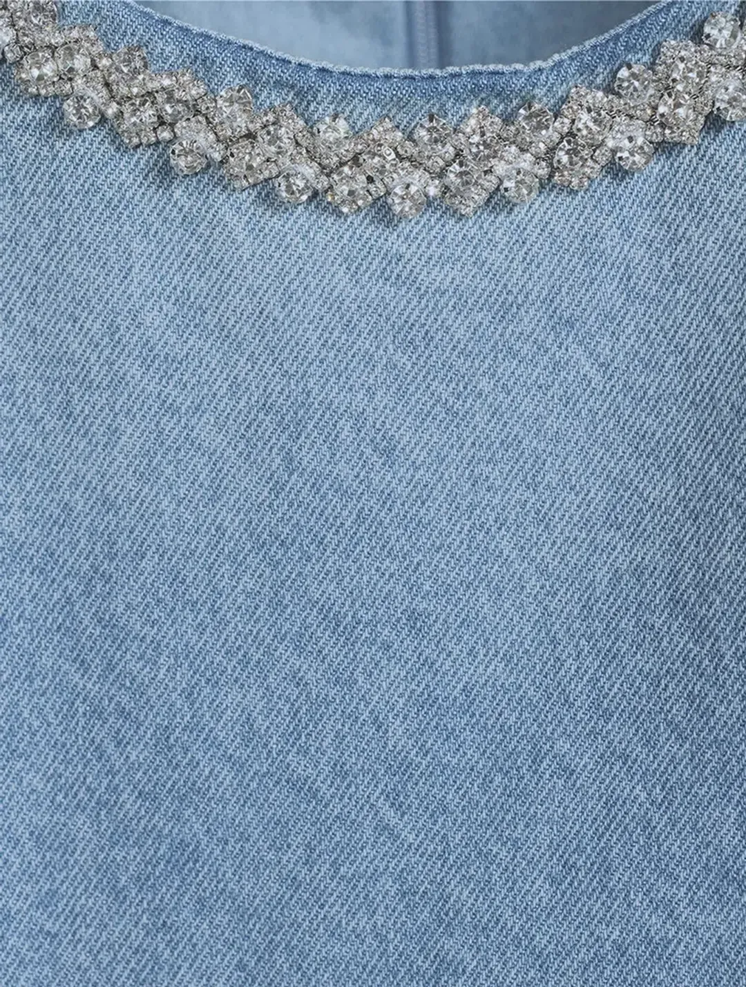 Zimmermann Crush Embellished Denim Mini Dress Blue Moon Size 0 / AU 8 for rent on The Volte - main image