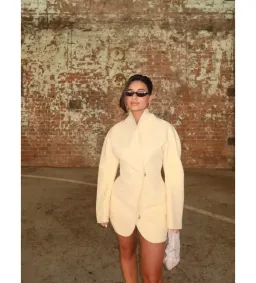 Lillian Khallouf Laff Mini Dress Lemon Size 6 for rent on The Volte - image 3