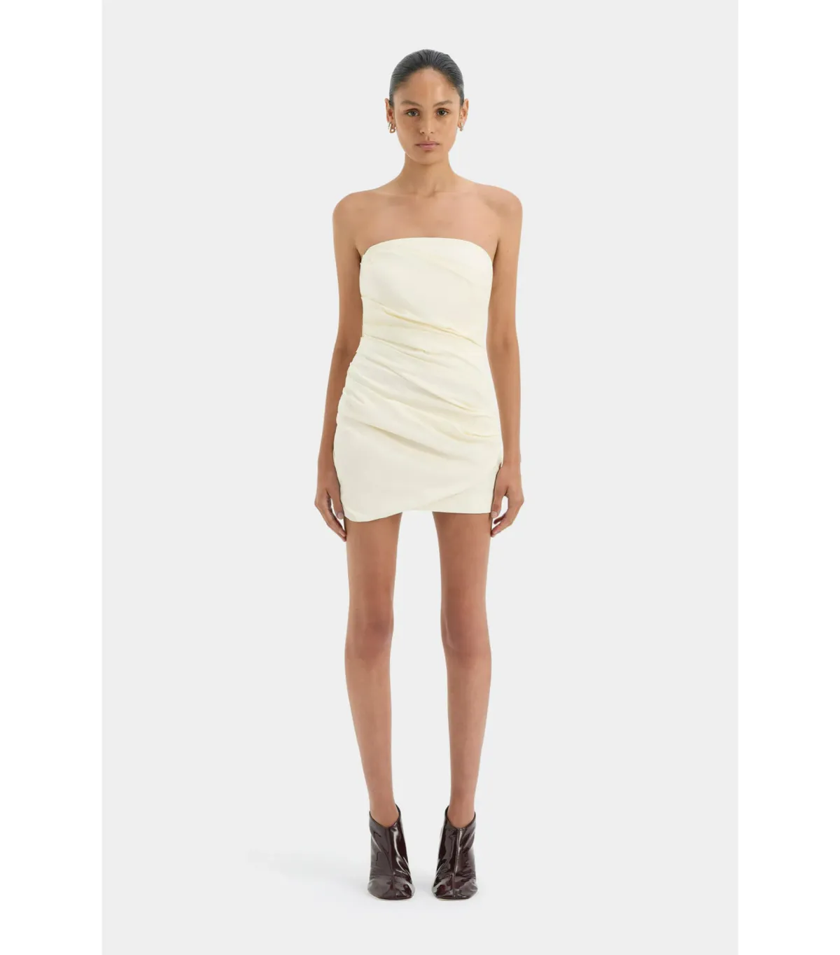 Sir The Label Florent Mini Dress in Cream Size 1 / AU 8 for rent on The Volte - main image