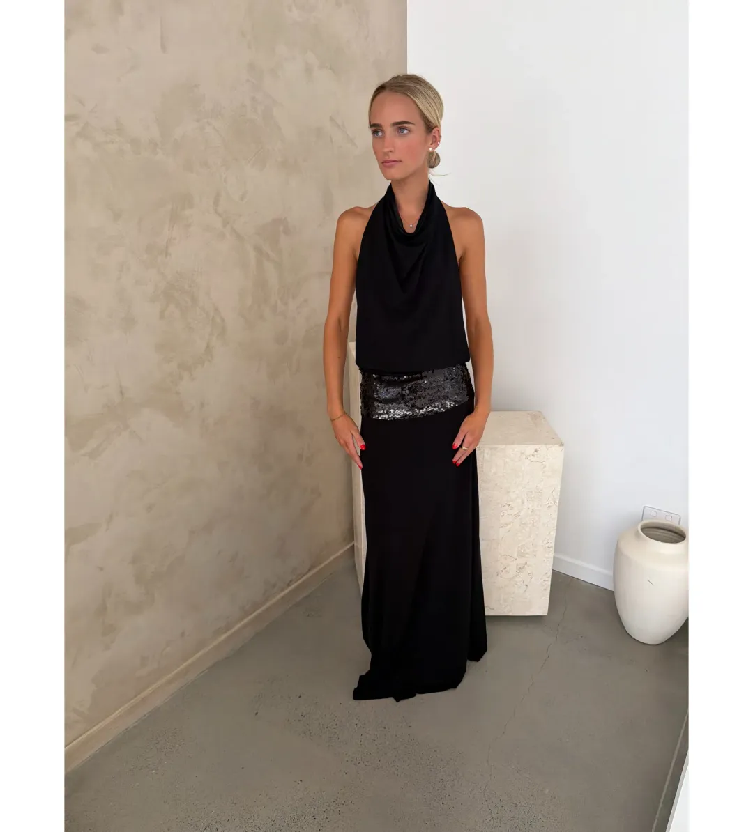 Ance Gria Adele Gown Black Size XS/AU 6 for rent on The Volte - main image