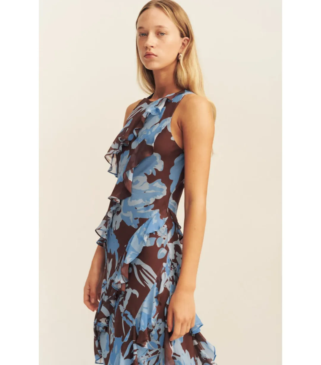 Shona Joy Olson Ruffle Dress- Size AU 10 for rent on The Volte - main image