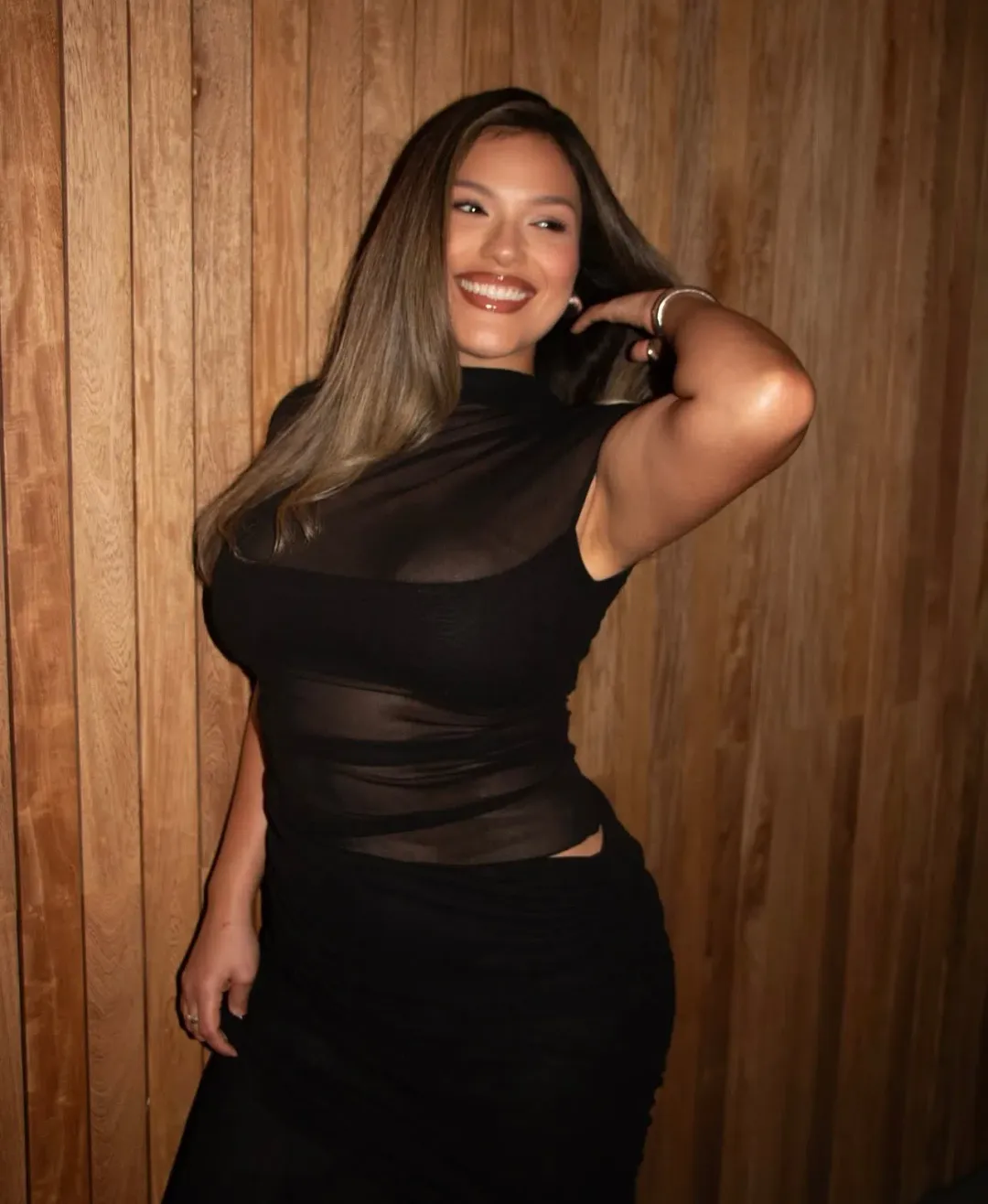 Benni Milo Mesh Maxi Dress- Black- Size AU 8 for rent on The Volte - main image