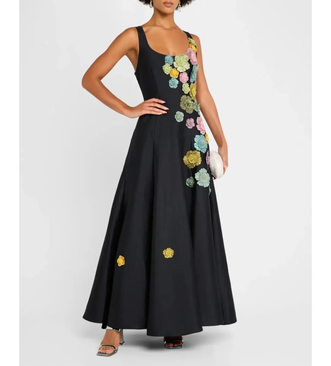 Alemais Lolita Gown Black Floral Size 10 for rent on The Volte - main image