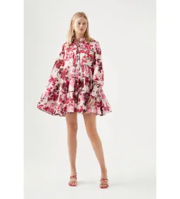 Aje Wilderness Smock Dress in Multi Size AU 6  for rent on The Volte - image 1