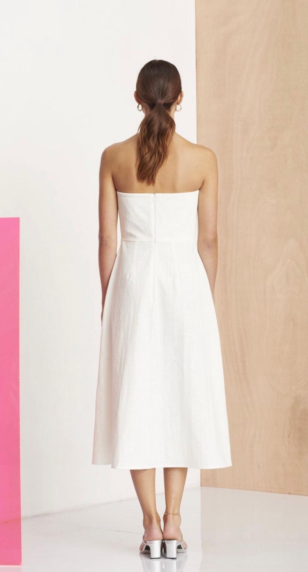 Bec and Bridge White Nathalie Midi Dress Size 12 for rent on The Volte - main image
