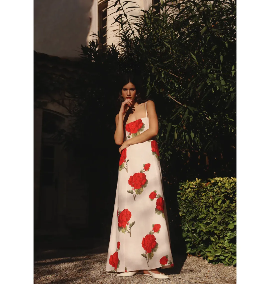 Morton Mac Camilla Dress in Crimson Ivy Size L / AU 12 for rent on The Volte - main image