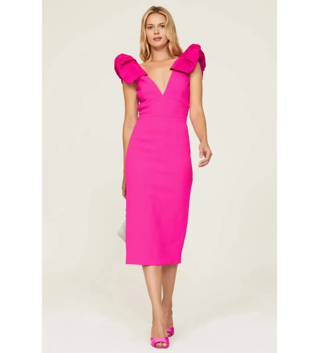Rebecca Vallance Cupids Bow Dress Pink Size AU  12 for rent on The Volte - main image