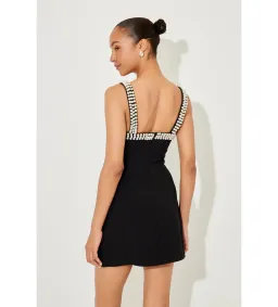 Odd Muse The Ultimate Muse Pearl Trim Mini Dress Black Size S/8 for rent on The Volte - image 4