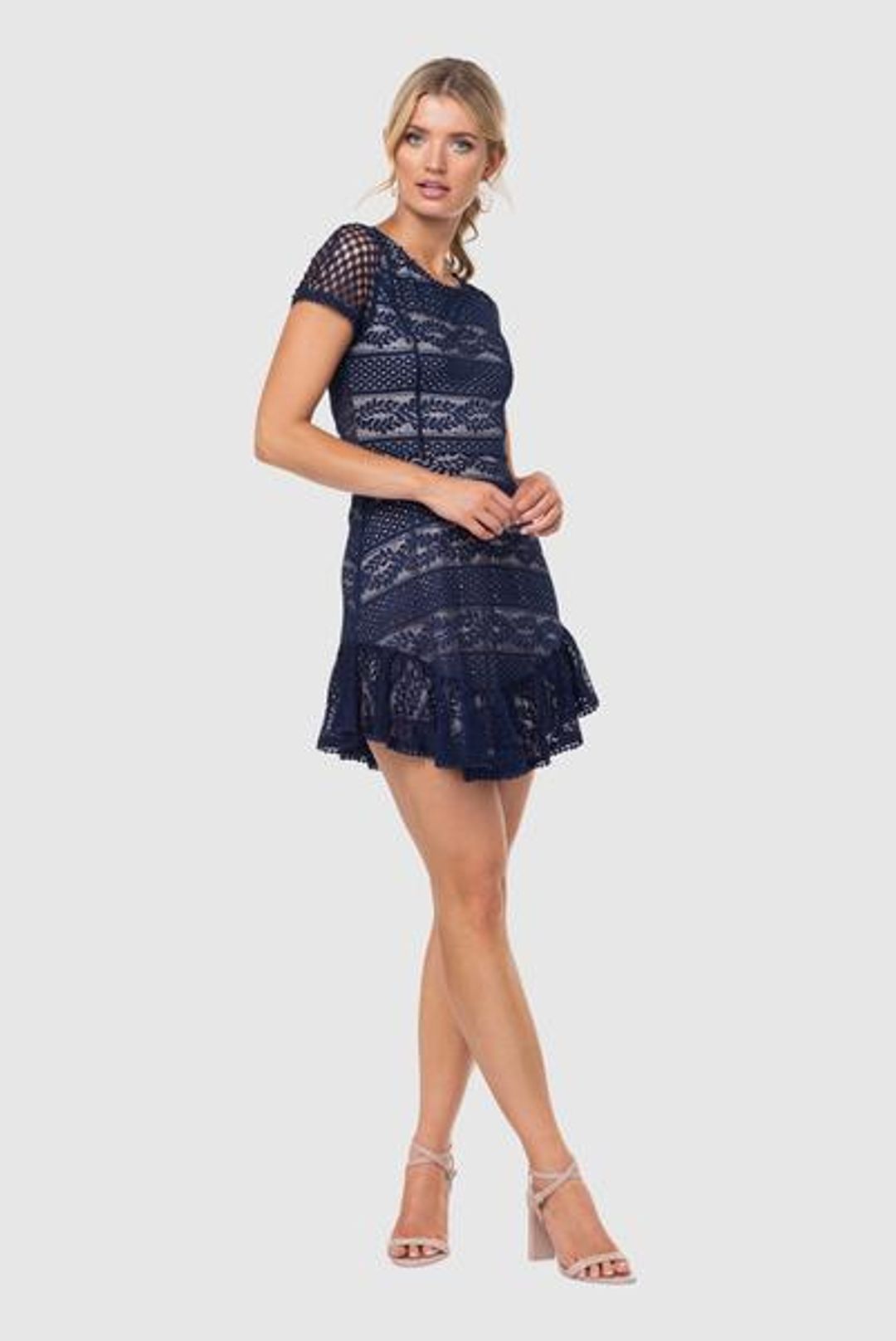 Pilgrim All About You Mini Dress Blue Size 10 for rent on The Volte - main image