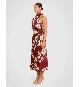 Pilgrim Theodore High Neck Midi Dress Floral Size AU 10 for rent on The Volte - image 3