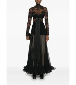 Zimmermann	Illustration Flounce Gown Black Size 0/AU 8  for rent on The Volte - image 1