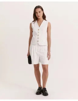 Saba Dharma Pinstripe Vest White Size AU 4 for rent on The Volte - image 1