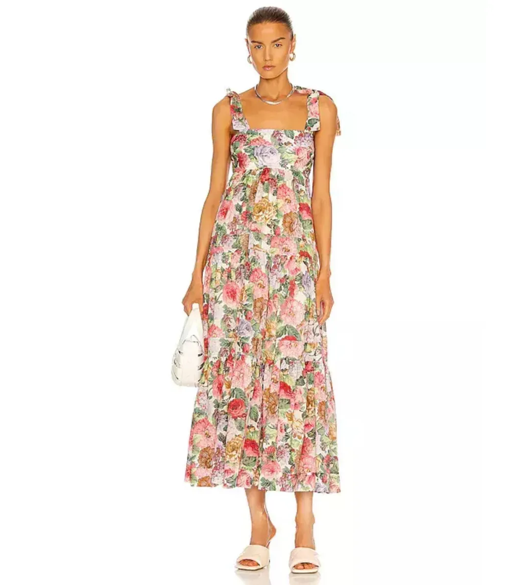 Zimmermann	Mae Tie Maxi Dress Floral  Size 3/ Au 14  for rent on The Volte - main image