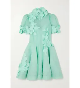 Zimmermann	High Tide Lift Off Flower Mini Dress Mint Size 2/Au 12 for rent on The Volte - image 2