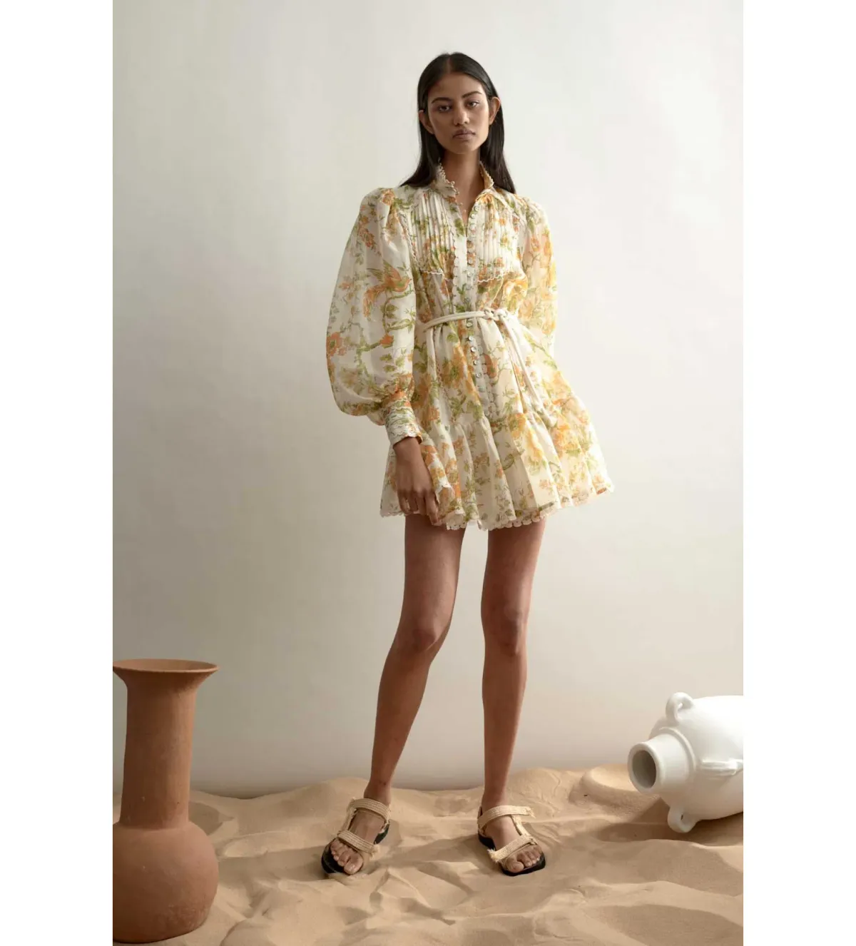 Alemais	Songbird Mini Dress Floral Size 8 for rent on The Volte - main image