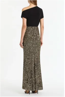 Carla Zampatti Bronze Crushed Sequin Column Skirt Size AU 12 for rent on The Volte - image 2