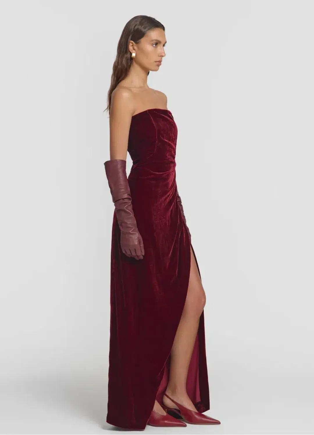 Viktoria & Woods Illustrious Dress in Sangria Size 8  for rent on The Volte - main image