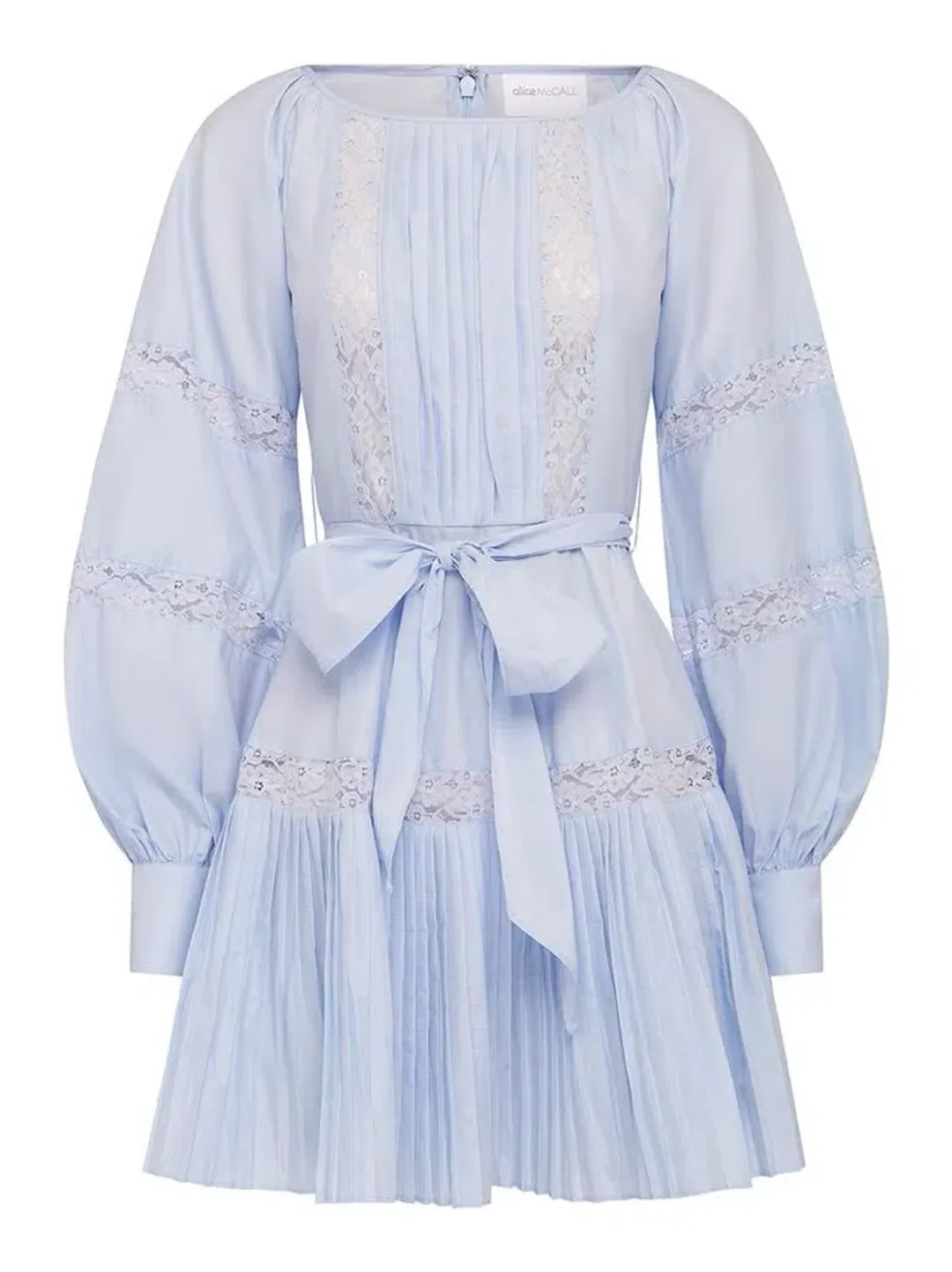 Alice McCall Blissful Song Mini Dress in Sky Blue Size S / AU 8 for rent on The Volte - main image