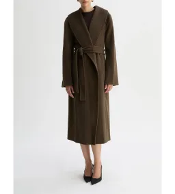 Willow Grace Wool Shawl Collar Coat Olive Size AU 12 for rent on The Volte - image 2