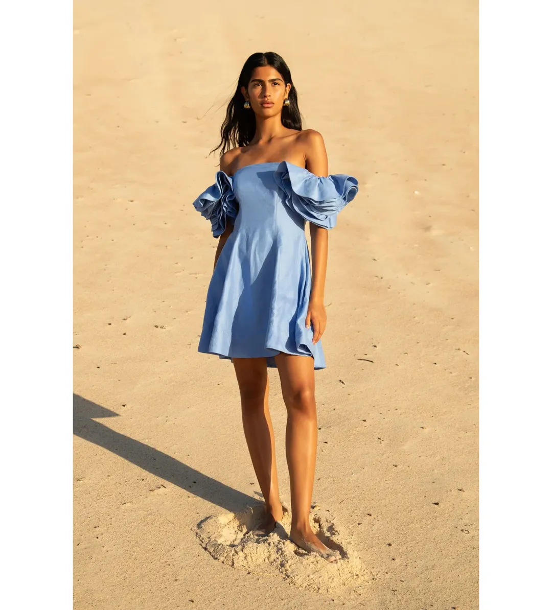 Aje Twyla Mini Dress Oyster Blue Size AU 12 for rent on The Volte - main image