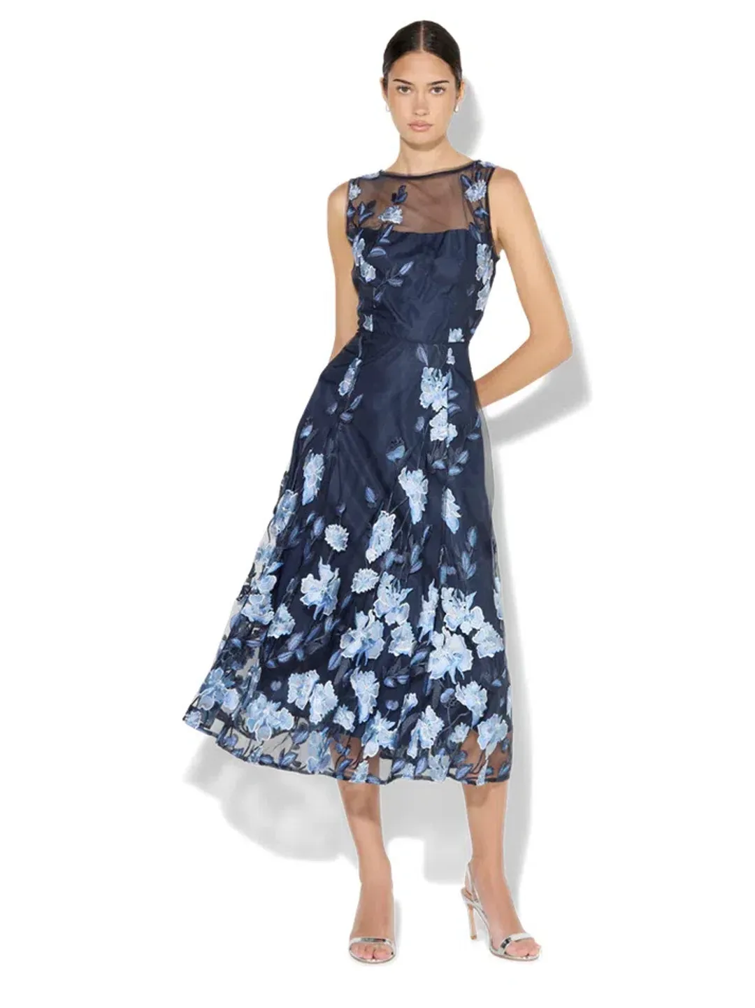 Montique Clara Dress Midi Navy Size AU 14 for rent on The Volte - main image