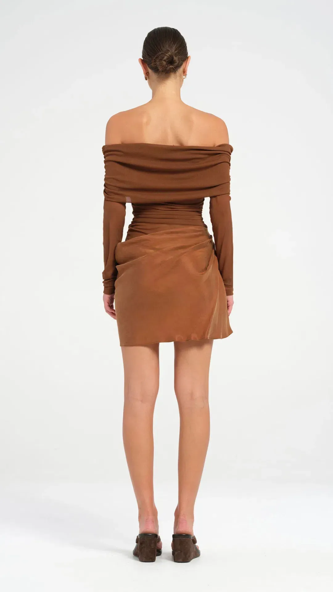 Benni Luca Mini Dress  in Cocoa Size 10 for rent on The Volte - main image