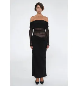 Benni Yasmin Off-shoulder Maxi Dress  Black Size 10 for rent on The Volte - image 1
