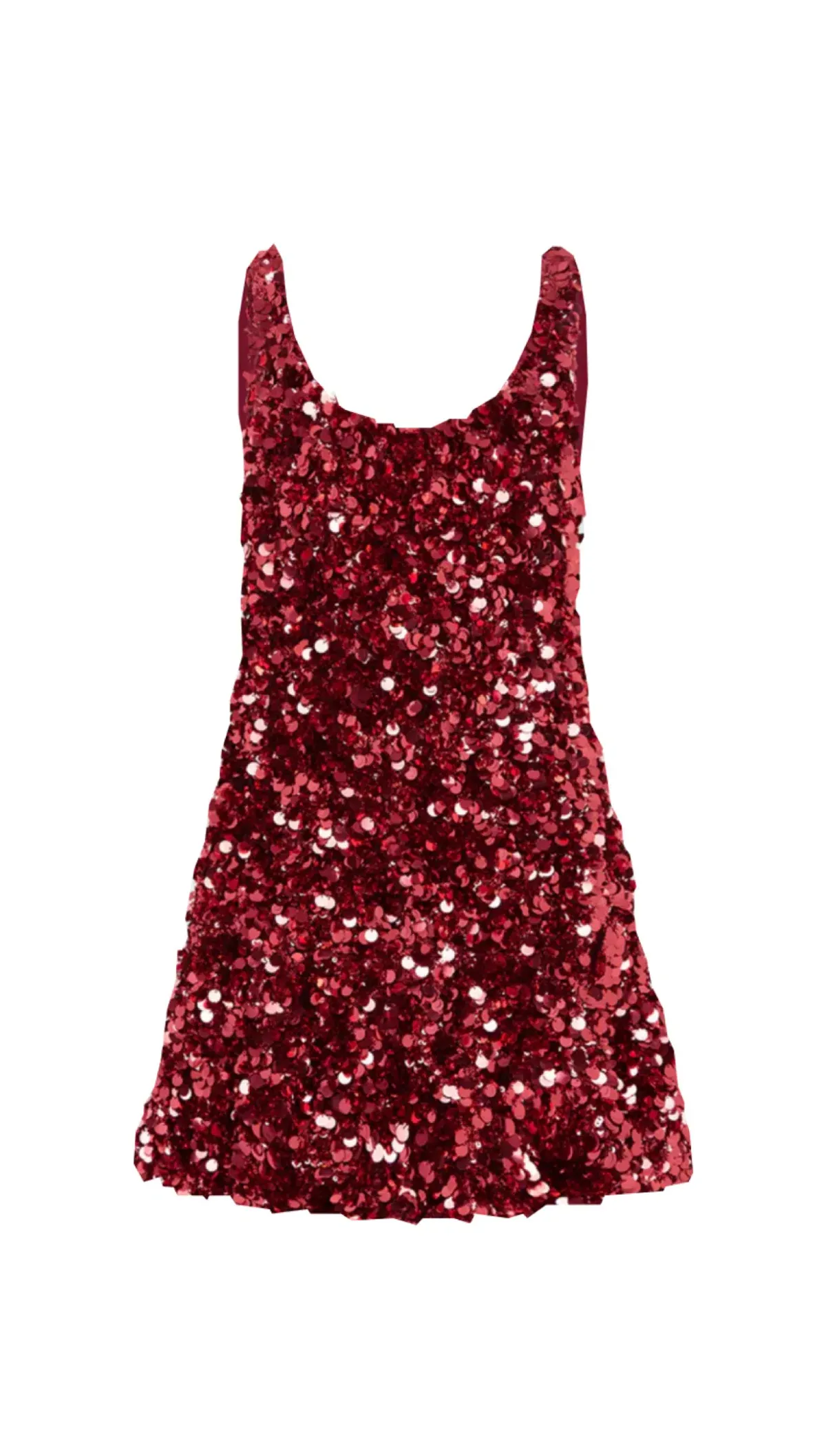 Leo Lin Elaine Mini Dress Mulberry Red Sequins Size 8  for rent on The Volte - main image